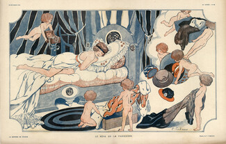 Fabien Fabiano 1918 The dream of the Parisian, Babydoll, Bedroom