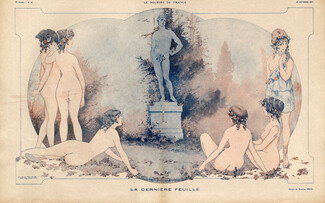 Maurice Pépin 1917 The last Leaf, Sexy Nudes Girls