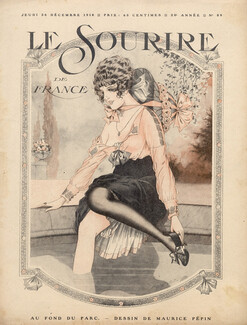 Maurice Pépin 1918 Elegant Parisienne, Fashion Art Nouveau Style