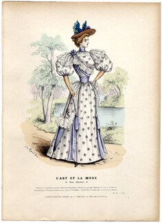L'Art et la Mode 1894 N°25 Jules Hanriot, colored fashion lithograph