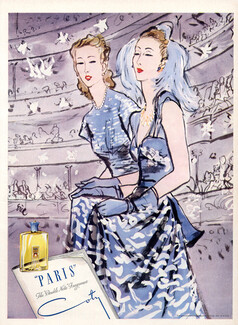 Coty (Perfumes) 1944 "Paris" by Eric