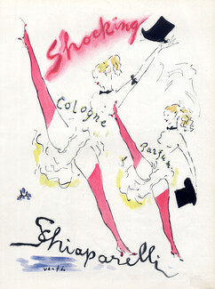 Schiaparelli (Perfumes) 1948 Shocking, Marcel Vertès, Chorus Girl