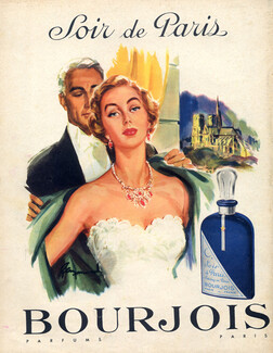 Bourjois (Perfumes) 1954 Soir de Paris, Notre-Dame de Paris, Raymond (Brénot)