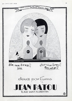 Jean Patou (Perfumes) 1923 Reynaldo Luza, Art Deco Style, Love, Que Sais-je
