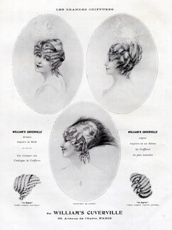William's Cuverville (Hairstyle) 1912 Hairpieces