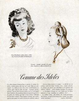 René Rambaud (Hairstyle) & Louis Gervais (Hairstyle) 1945 Jewels Mauboussin & Boucheron, Pierre Pagès