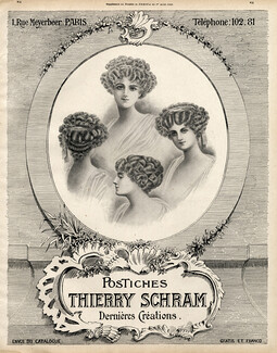 Thierry-Schram (Hairstyle) 1910 Hairpieces