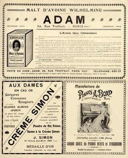 Crème Simon (Cosmetics) 1902 Piano A. Bord