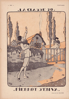 Edouard Halouze 1918 Pierrot & Colombine