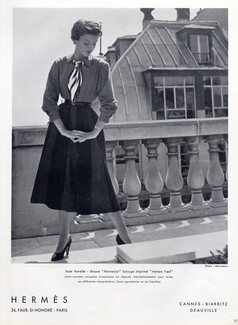 Hermès (Couture) 1952 Blouse Hermestyle, Fashion Photography