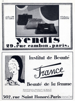 Yendis (Handbags) 1926 Address 29 rue Cambon, Paris