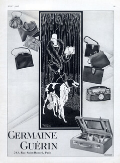 Germaine Guérin (Handbags) 1928 Toiletrie Bag, Sighthound, Greyhound, Hemjic