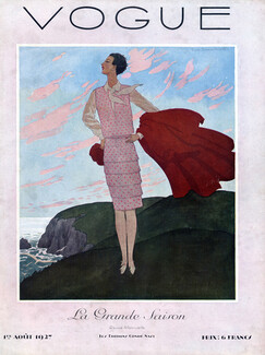 Vogue Cover Août 1927 Pierre Brissaud