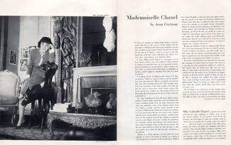 Mademoiselle Chanel, 1954 - Photo Louise Dahl-Wolfe, Texte par Jean Cocteau