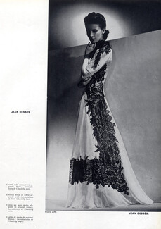 Jean Dessès 1940 Chantilly Lace, Evening Gown, Joffé