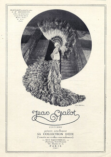 Jean Galot (Couture) 1924 Mistinguett, Feathers Costume Music Hall for Winter Garden New York, Photo Matthès