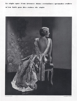 Louiseboulanger 1929 backless, Evening Gown, Photo George Hoyningen-Huene