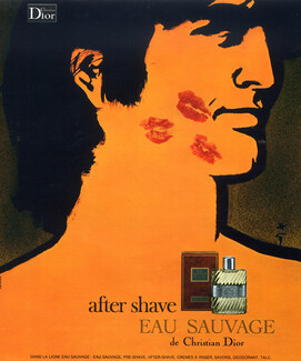 Christian Dior (Perfumes) 1973 After Shave Eau Sauvage, René Gruau