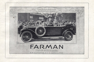 Farman (Cars) 1924 Cabriolet, S.M Alphonse XIII a Barcelone