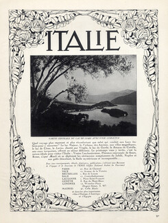 Italie 1925 Lac de Come avec l'Ile Comacina, ENIT Tourist office