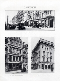 Cartier 1923 Rue de la Paix Paris, Londres, New-York, Shop Window