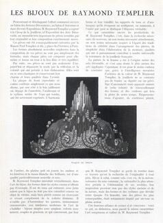 Les Bijoux de Raymond Templier, 1926 - Exposition aux Arts decoratifs, Plaque de Front, Tiara