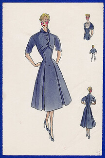 Robert Piguet 1939 Dress short sleeves