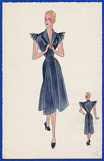 Robert Piguet 1939 Sleeveless Dress