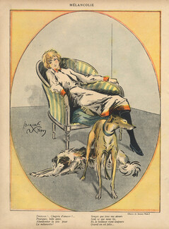 Jacques (Lehmann) Nam 1918 Melancholy, Sighthound, Greyhound Dog