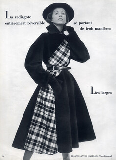 Lanvin Castillo 1951 Winter Coat, Photo Pottier, Dormeuil Frères (Fabric)