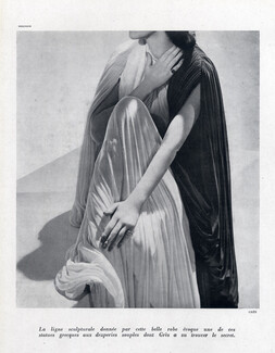 Grès (Germaine Krebs) 1947 Evening Gown, Photo Meerson