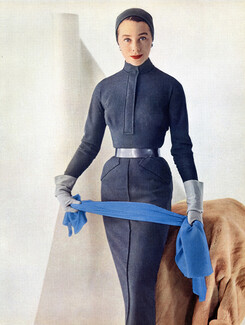 Givenchy 1952 Bettina, Winter Dress, Photo Tabard