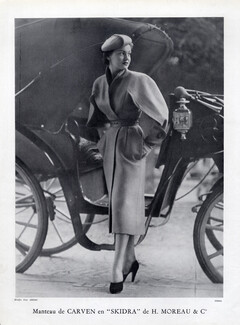 Carven 1950 Winter Coat, Photo Guy Arsac, Moreau & Cie