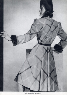 Madeleine de Rauch 1945 Winter Coat, Fashion Photography