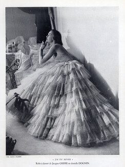Jacques Griffe 1950 Evening Gown