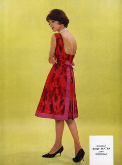 Serge Matta 1962 Summer Dress, Backless