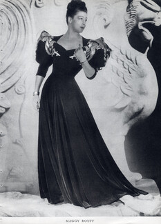 Maggy Rouff 1945 Evening Gown Fashion Photography