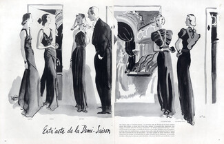 Jean Pagès 1937 Worth, Bruyère, Catherine Parel, Evening Gown