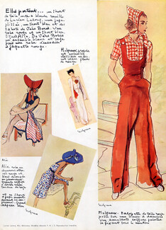 Molyneux & Alix 1939 Back: Hermès, Heim, Lucien Lelong, Swimwear, René Bouché