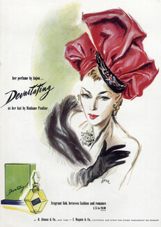 Anjou (Perfumes) 1945 Devastating, Hat Pauline