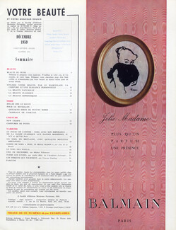 Pierre Balmain (Perfumes) 1959 Jolie Madame, René Gruau