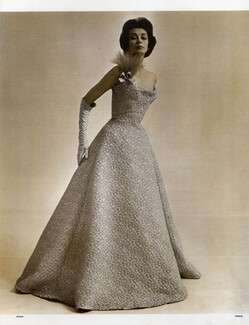 Grès (Germaine Krebs) 1957 Evening Gown, Fashion Photography