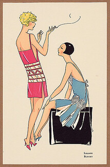 La Mode "Ultra-Moderne" Album n°1 - Lingerie 1925 Lilliane, Bleuet, Pochoir Slip and Babydoll Art Deco