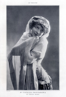 Natacha Trouhanowa 1909 Artist's Career, Dancer, photo Gerschel, 2 pages