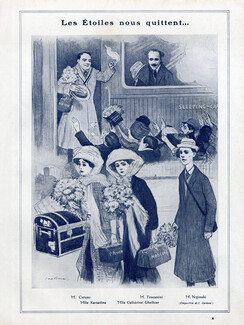 Cardona 1910 The Departure of the Russian Artists, Nijinsky, Caruso, Karsavina...