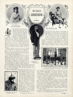 Boris Godounow, 1908 - Opera Moussorgsky, Tougarinova, Ermolenko, Chialapine Russian Ballet, Sergei Diaghilev, Text by G. Pelca