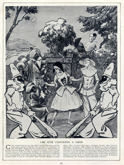 De Losques 1911 Fête Venitienne, Carnival, Pierrot, Costume, Disguise