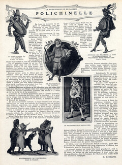 Polichinelle, 1908 - History Costumes, Pulcinella of Watteau, Meissonier, Text by E. de Batourine