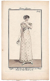 Le Journal des Dames et des Modes 1810 Costume Parisien N°1054
