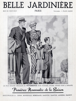 Belle Jardinière (Department store) 1937 Fashion Summer, Jardin des Tuileries, Hemjic